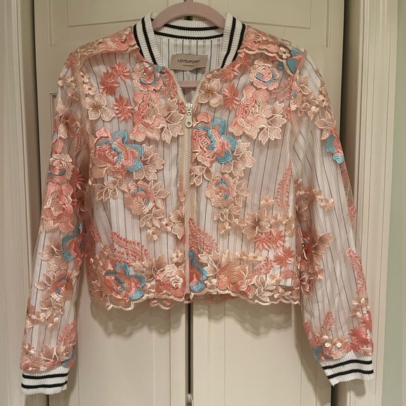Loyd Ford Lace Bomber Jacket - Picture 4 of 6